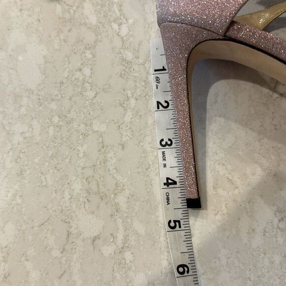 NEW Jimmy Choo Ballet Pink Shimmer Strappy High Heel Stiletto Sandals Size 40 EU - Picture 16 of 16